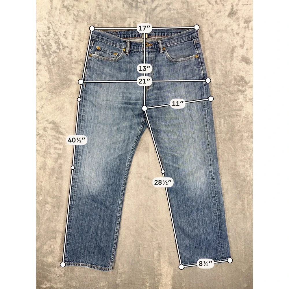 Banana Republic‎ Vintage Straight Jeans Men's Size 33x30 Blue Medium Wash Denim